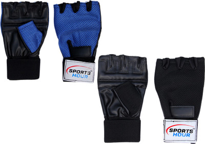 

Sportshour Gym Gloves (Pack of 2 Pair) Gym & Fitness Gloves (, Multicolor, Black;blue