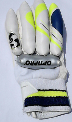 

SG Optipro Batting Gloves (Boys, White, Blue), Multicolor