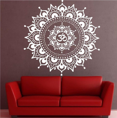 marvellous 50 cm m-whiterangolistylesticker Self Adhesive Sticker(Pack of 1)