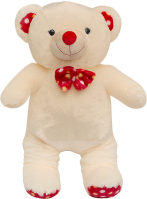 

Miss & Chief Standing Teddy Bear with Contrast Ears and Paw - 51 cm(Cream)