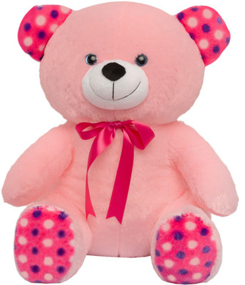 

Miss & Chief Teddy Bear with Bow - 41 cm(Pink)