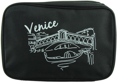 

House of Quirk Hanging Travel Toiletry Cosmetic Makeup Organizer-Black Travel Toiletry Kit(Black)