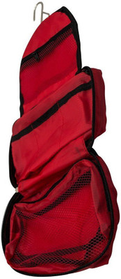 

Epyz Womens Ladies toiletry storage bag hanging folding cosmetic organizer large capability pouch Travel Toiletry Kit(Red)