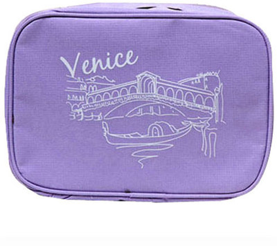 

House of Quirk Hanging Travel Toiletry Cosmetic Makeup Organizer-Purple Travel Toiletry Kit(Purple)