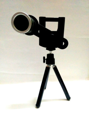 

gadgets mania tripod with 8X lens Tripod Kit(Black, Supports Up to 100 g)