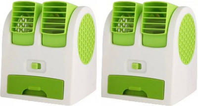 

Elegant Shopping Mini USB Fragrance Air Conditioner Cooling Fan Cooling Portable Desktop Dual Bladeless Air Cooler - Assorted Color ER-04 USB Fan(Green)