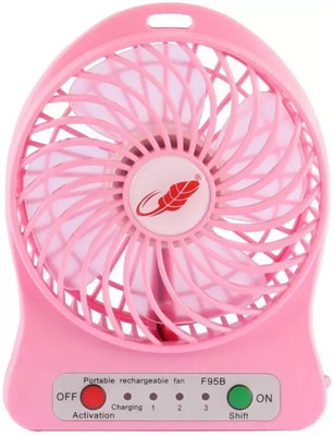 

LAGOM ™ Good Quality Portable Fan Rechargeable Battery Mini Rechargeable Fan USB Fan (Pink) FM 02 USB Fan(Pink)
