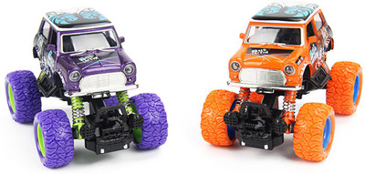 

Jack Royal Bigfoot 4*4 Die cast Pullback Butterfly orange & Purple Combo Car(orange & Purple)