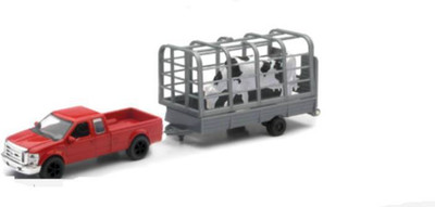 

New-Ray 1:43 FORD F250 WITH TRAILER & COW(Multicolor)
