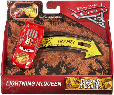 

Disney Pixar Crazy Crashers Lightning McQueen Vehicle(Multicolor)