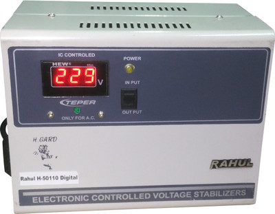 

Rahul H-50110a Digital 5 KVA/20 Amp In Put 100-280 Volt 5 Step Best Suitable For 2 Tonns Air Conditioners Digital Automatic Stabilizer(Gray)