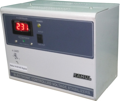 

Rahul H-50140a Digital 5 KVA/20 Amp In Put 140-280 Volt 3 Step Best Suitable For Air Conditioners Automatic Digital Voltage Stabilizer(Gray)