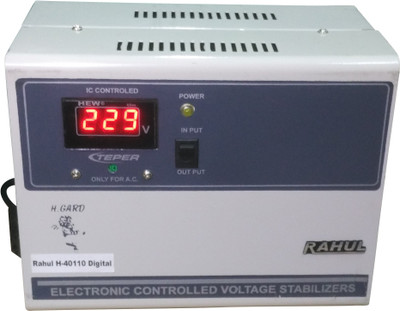 

Rahul H-40110c Digital 4 KVA/16 Amp In Put 100-280 Volt 5 Step Copper Best Suitable For 1.5 Tonns Air Conditioners Automatic Digital Voltage Stabilizer(Gray)