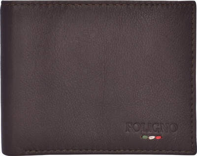 

FOLIGNO Men Brown Genuine Leather Wallet(4 Card Slots)