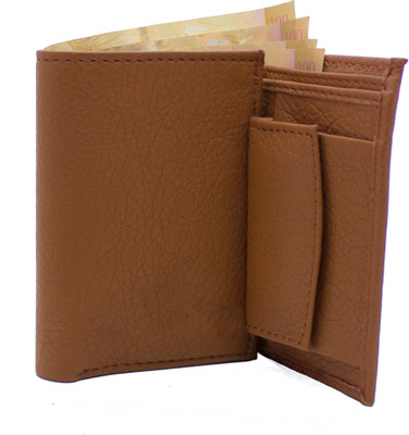 

NIetz Men Brown Genuine Leather Wallet(4 Card Slots), Tan