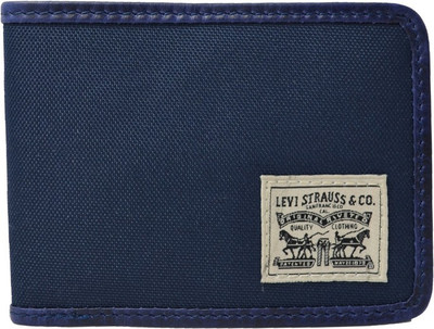 

Levi's Men Casual Blue Fabric Wallet(6 Card Slots), Black
