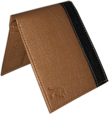 

R Men Tan, Black Artificial Leather Wallet(9 Card Slots)