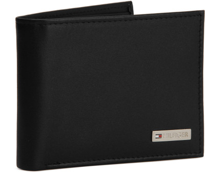 

Tommy Hilfiger Men Black Genuine Leather Wallet(4 Card Slots)