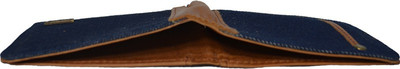 Levi's Men Blue Genuine Leather Wallet(8 Card Slots)