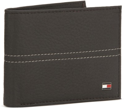 

Tommy Hilfiger Men Brown Genuine Leather Wallet(4 Card Slots), Black