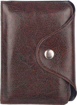 

SHAR Men Brown Artificial Leather, Plastic Card Holder(10 Card Slots)