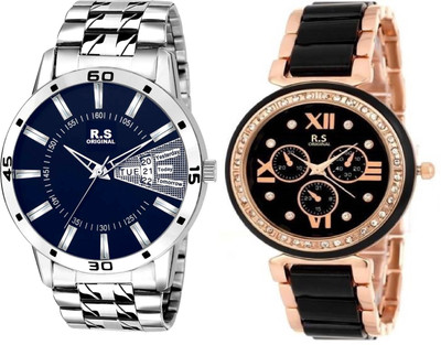 

R S Original RSO-3127 DAY AND DATE BLUE WATCH FOR COUPLE Watch - For Couple