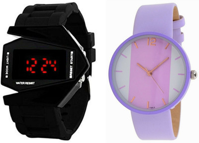

SP Combo Of 2 Analog And Digital Led Watch For Mens And Womens-PL Roc-FF001-FF003 Watch - For Men & Women