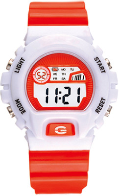 

TIME UP KMR85661154-Red-White G-Series Mix Color Combination Dial & Strap Alarm Multifunctional Watch - For Boys & Girls