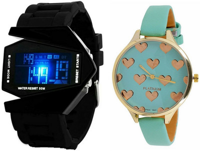 

On Time Octus Combo Of 2 Analog And Digital Led Watch For Mens And Womens-Roc M-G005 Watch - For Men & Women