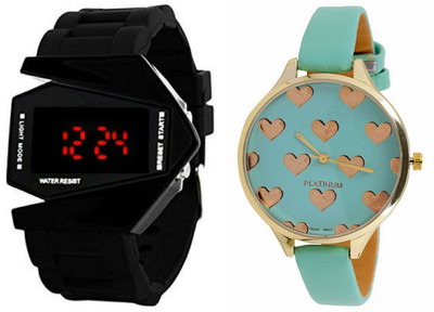 

SP Combo Of 2 Analog And Digital Led Watch For Mens And Womens-PL Roc-G005 Watch - For Men & Women