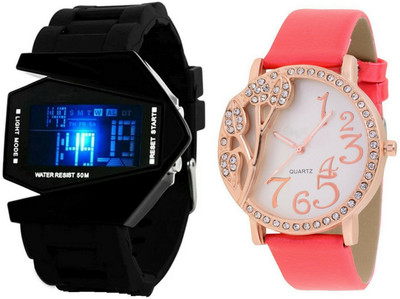 

SP Combo Of 2 Analog And Digital Led Watch For Mens And Womens-Roc M-M006 Watch - For Men & Women