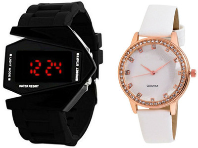 

SP Combo Of 2 Analog And Digital Led Watch For Mens And Womens-PL Roc-M001 Watch - For Men & Women
