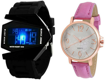 

On Time Octus Combo Of 2 Analog And Digital Led Watch For Mens And Womens-Roc M-M003 Watch - For Men & Women