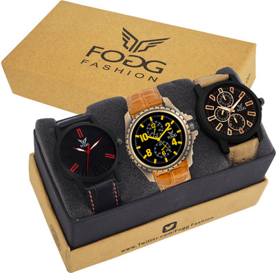 

Fogg 7005 Elegant Triple Combo Watch - For Men