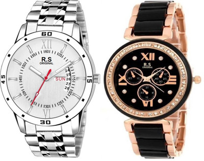 R S Original RSO-3124 DAY AND DATE WHITE WATCH FOR COUPLE Watch - For Couple