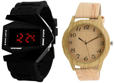 

SP Combo Of 2 Analog And Digital Led Watch For Mens And Womens-PL Roc-WD004-WD006 Watch - For Men & Women