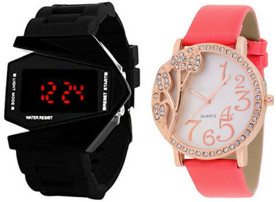 SP Combo Of 2 Analog And Digital Led Watch For Mens And Womens-PL Roc-M006 Watch - For Men & Women