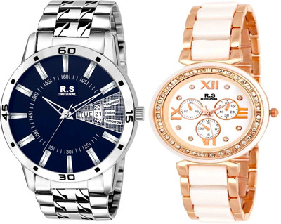 

R S Original RSO-3136 DAY AND DATE BLUE WATCH FOR COUPLE Watch - For Couple