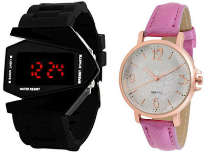 

SP Combo Of 2 Analog And Digital Led Watch For Mens And Womens-PL Roc-M003 Watch - For Men & Women
