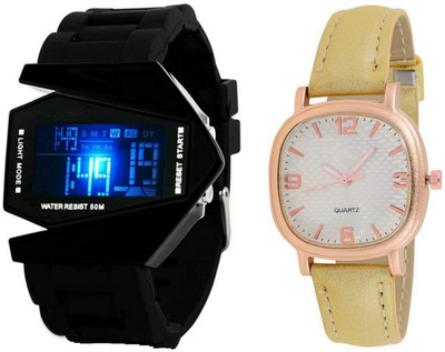 

NUBELA Combo Of 2 Analog And Digital Led-Roc M-M004 Watch - For Boys & Girls