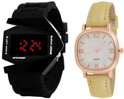 

SP Combo Of 2 Analog And Digital Led Watch For Mens And Womens-PL Roc-M004 Watch - For Men & Women