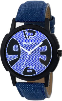 

Keepkart Blue Leather Strap Designer And Attractive Pattern Dial Watch For Couple Watch - For Men
