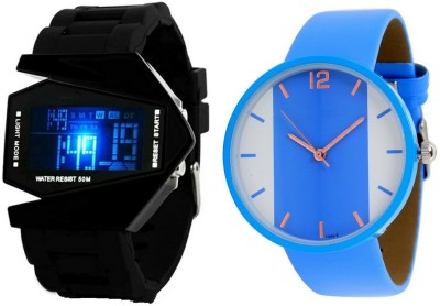 

NUBELA Combo Of 2 Analog And Digital Led Watch - For Boys & Girls