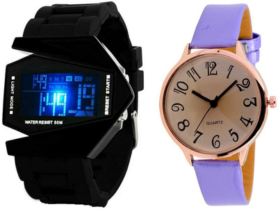 

SP Combo Of 2 Analog And Digital Led Watch For Mens And Womens-Roc M-G001-G003 Watch - For Men & Women