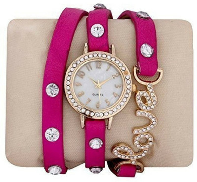 

Loretta Designer Pink Love Watch - For Girls