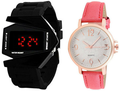 

SP Combo Of 2 Analog And Digital Led Watch For Mens And Womens-PL Roc-M005 Watch - For Men & Women