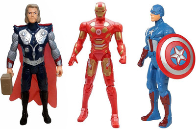 

EDUVILLE AVENGER 2 THOR, CAPTAIN AMERICA, IRON MAN (3 ACTION FIGURE)(Multicolor)