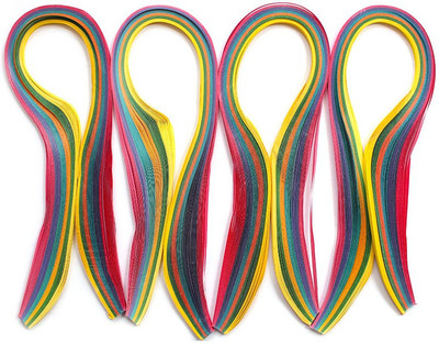 

Craft Bug Quilling strips extra long 10MMX20INCH, 300STRIPS-MULTICOLOR