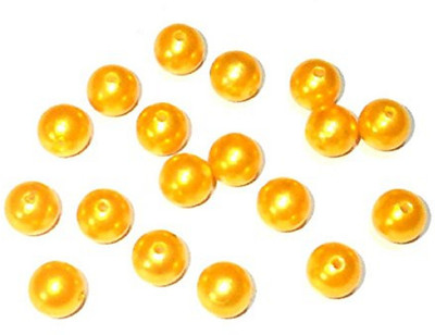 

GOELX Acrylic Plastic Multicolor Beads for Jewellery Making/Craftwork/Decorations - Deep Yellow