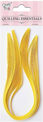 

Craft Bug Quilling strips extra long 3mmx20INCH, 400STRIPS Lemon Yellow